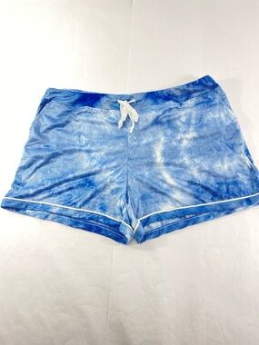 Hello Mello Blue Hand Dyed Women's Size:L/XL Lounge Shorts NWT